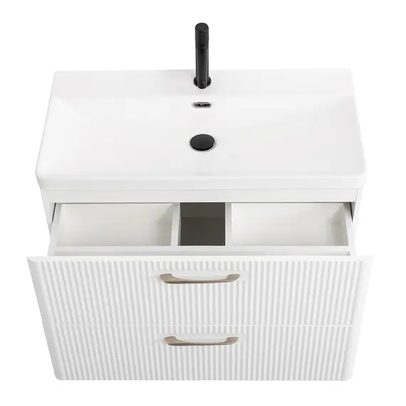 Тумба с раковиной подвесная BelBagno DUE Bianco Lucido