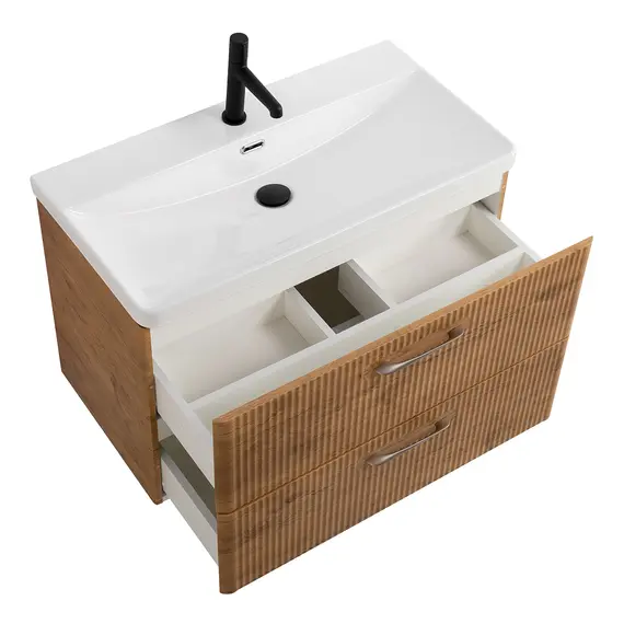 Тумба с раковиной подвесная BelBagno DUE Rovere Nature