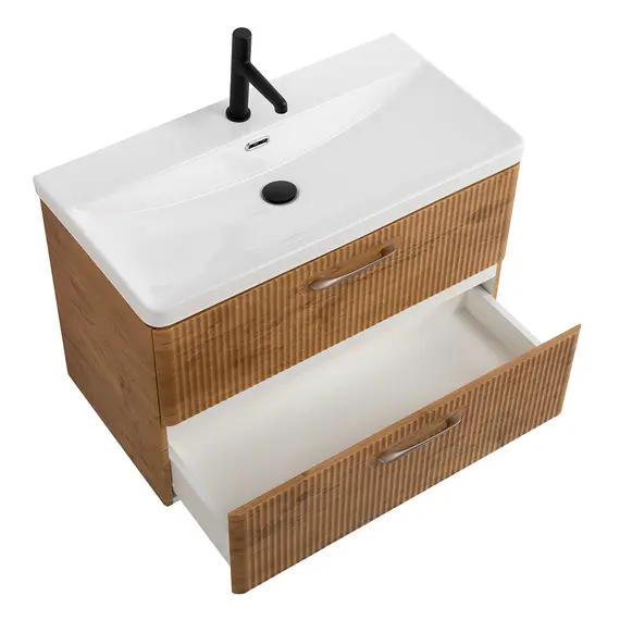 Тумба с раковиной подвесная BelBagno DUE Rovere Nature