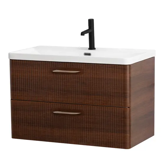 Тумба с раковиной подвесная BelBagno DUE Noce