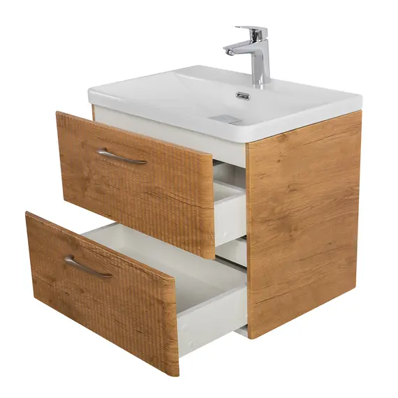 Тумба с раковиной подвесная BelBagno DUE Rovere Nature