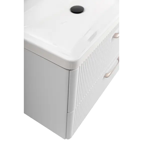 Тумба с раковиной подвесная BelBagno DUE Белый металлик