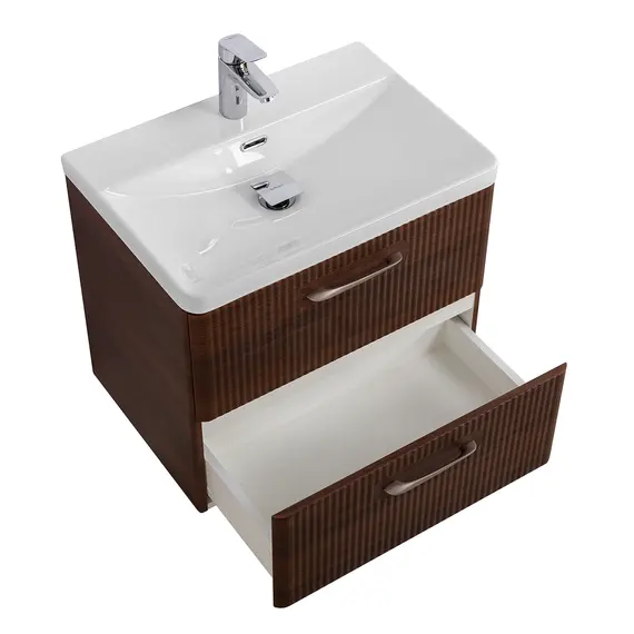 Тумба с раковиной подвесная BelBagno DUE Noce