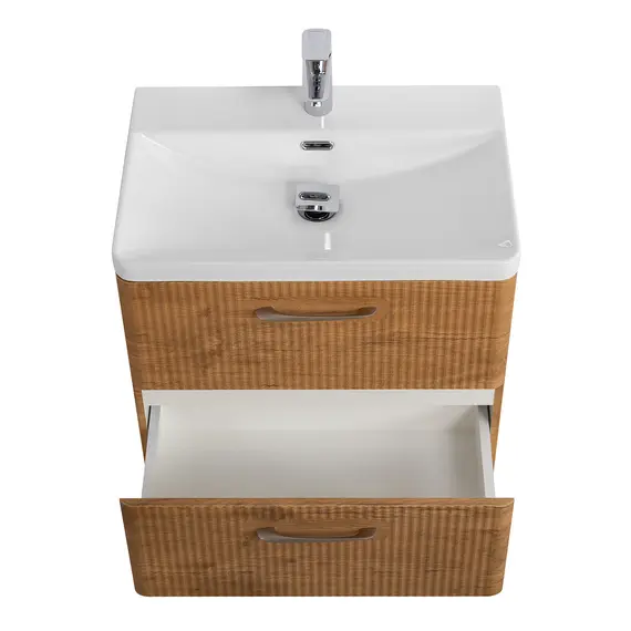 Тумба с раковиной подвесная BelBagno DUE Rovere Nature