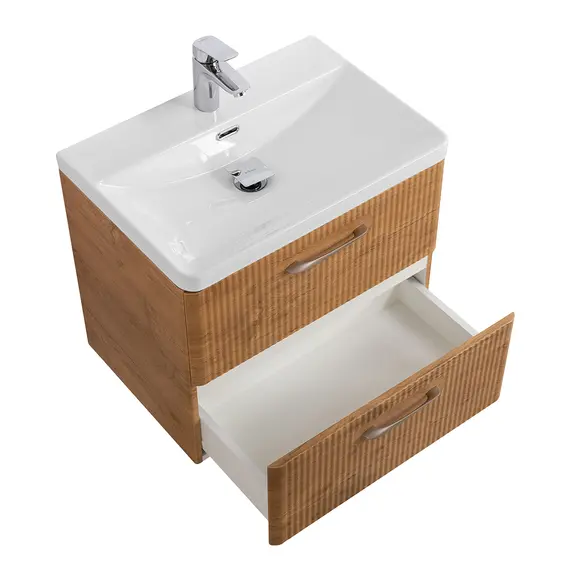 Тумба с раковиной подвесная BelBagno DUE Rovere Nature