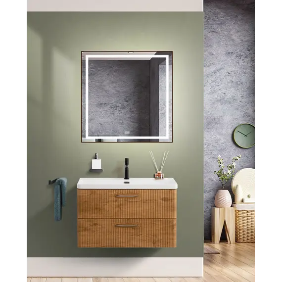 Тумба с раковиной подвесная BelBagno DUE Rovere Nature