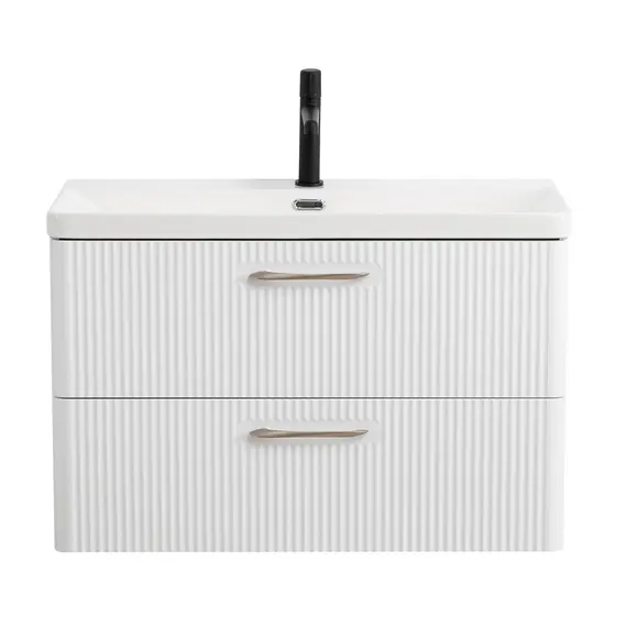 Тумба с раковиной подвесная BelBagno DUE Bianco Lucido