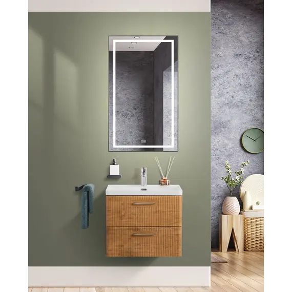 Тумба с раковиной подвесная BelBagno DUE Rovere Nature
