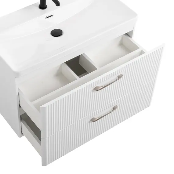 Тумба с раковиной подвесная BelBagno DUE Bianco Lucido