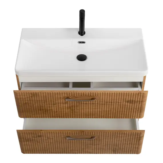 Тумба с раковиной подвесная BelBagno DUE Rovere Nature