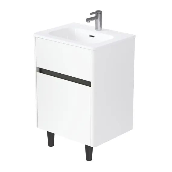 Тумба напольная 1Marka Mona  2ящика, белый