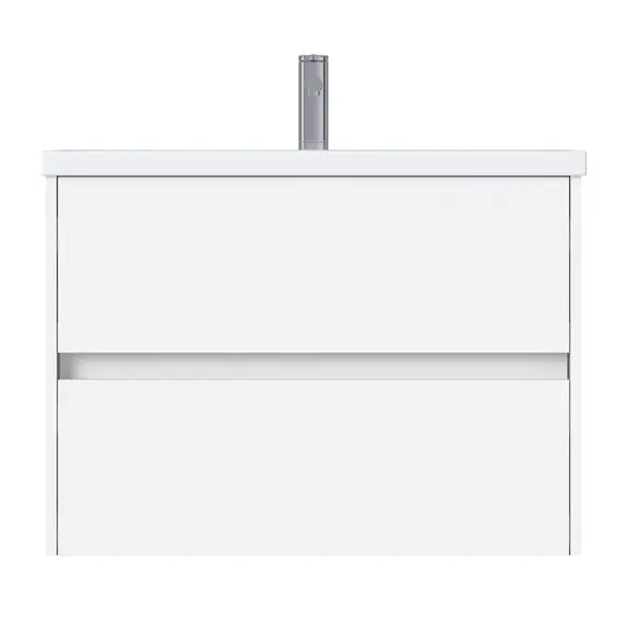 Тумба подвесная 1Marka Veil  2ящика, белая аляска