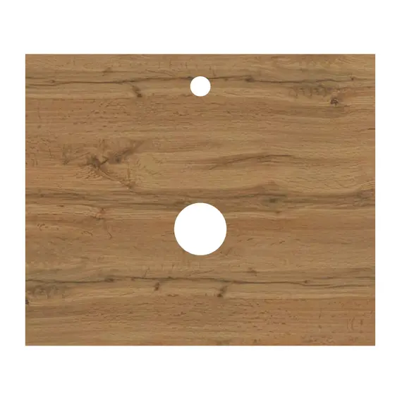 Тумба подвесная 1Marka Veil 2ящика, белая аляска/столешница дуб вотан