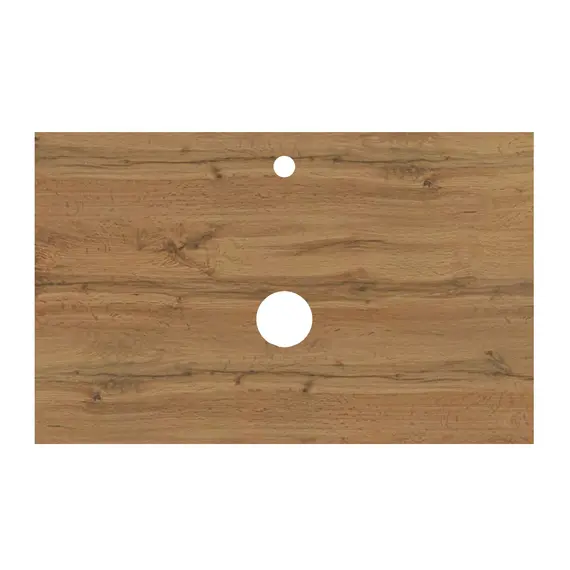 Тумба подвесная 1Marka Veil 2ящика, белая аляска/столешница дуб вотан