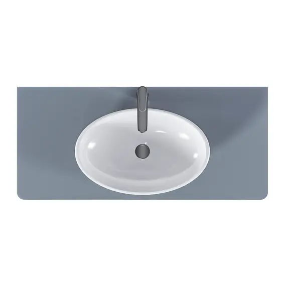 Тумба подвесная 1Marka Monro  2ящика, серый столешница/стекло