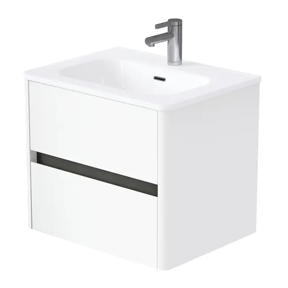 Тумба подвесная 1Marka Mona   2ящика, белый