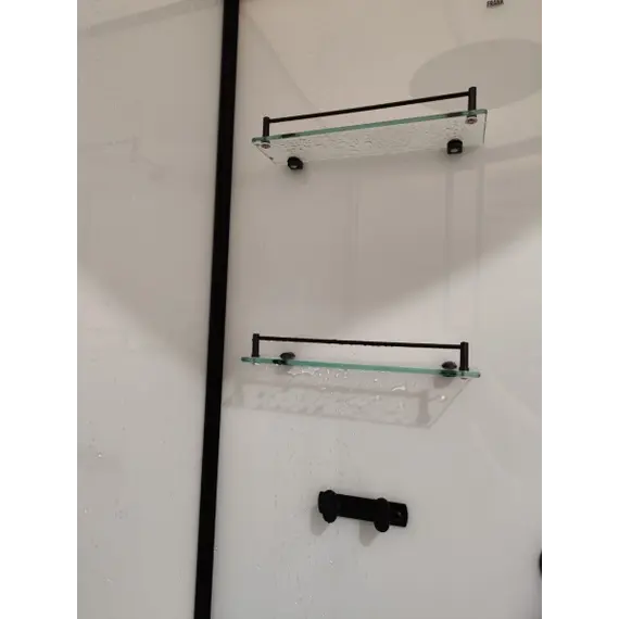 Душевая кабина пристенная Frank 401M Black 90х90х210 черный/матовое