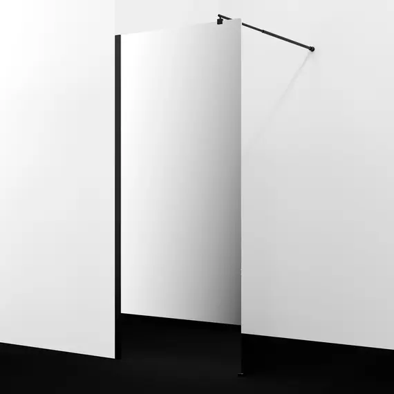 Душевая перегородка WasserKRAFT Rur 30W  MB-MR зеркальное/черный