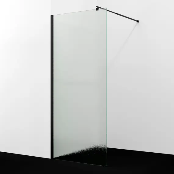 Душевая перегородка WasserKRAFT Rur 30W MB-TXG  рифленое/черный