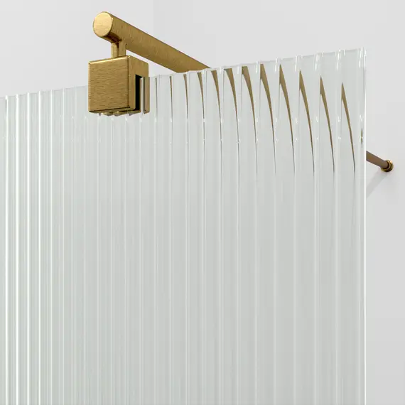 Душевая перегородка WasserKRAFT Rur 30W BG-FL ребристое/матовое золото