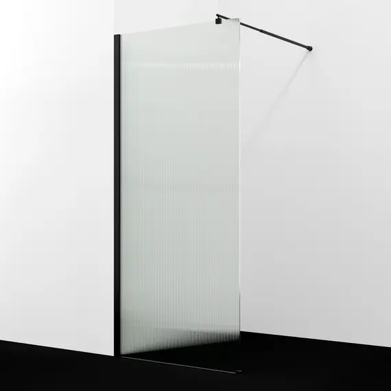 Душевая перегородка WasserKRAFT Rur 30W MB-FL ребристое/черный