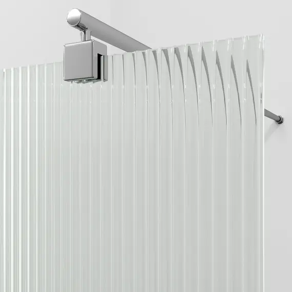 Душевая перегородка WasserKRAFT Rur 30W -FL ребристое/хром