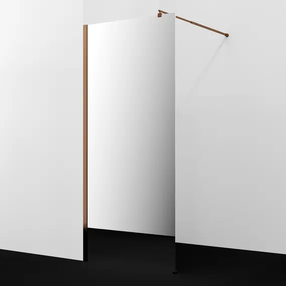 Душевая перегородка WasserKRAFT Rur 30W RG-MR зеркальное/розовое золото