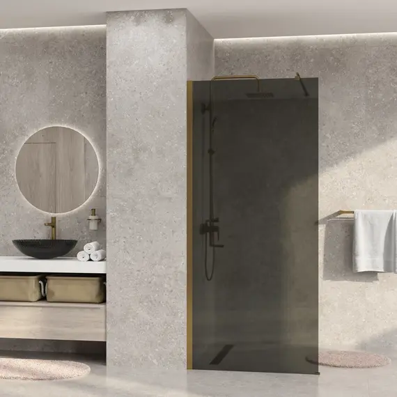 Душевая перегородка WasserKRAFT Rur 30W PG-TG тонирован/глянц.золото