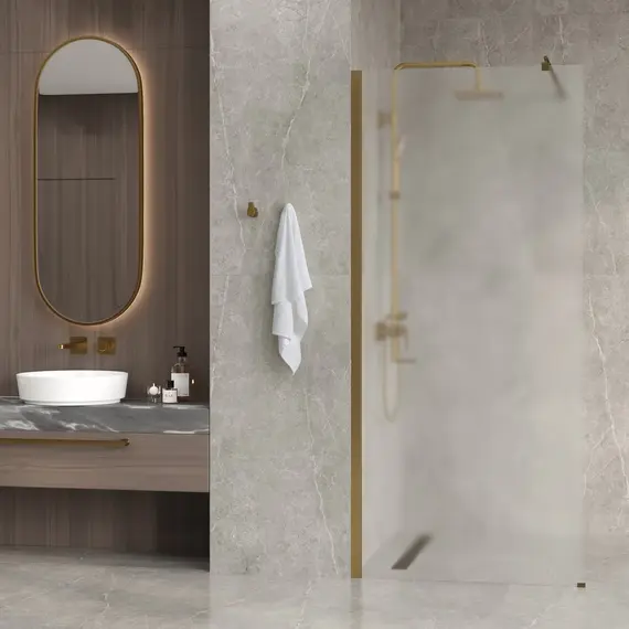 Душевая перегородка WasserKRAFT Rur 30W BG-MG матовое/матовое золото