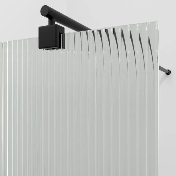 Душевая перегородка WasserKRAFT Rur 30W MB-FL ребристое/черный