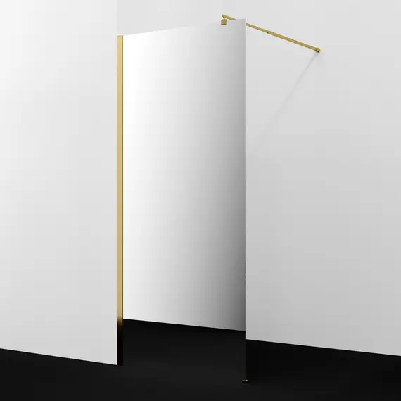 Душевая перегородка WasserKRAFT Rur 30W PG-MR зеркальное/глянц.золото