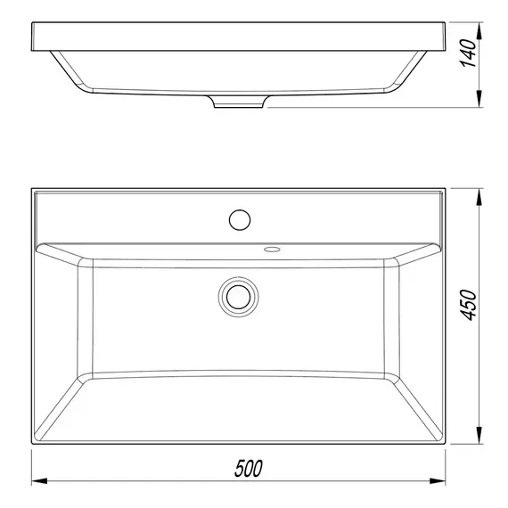 Тумба напольная "БАТЛЕР" (1 ящ.) с раковиной ASTI 50 Люкс антискрейтч белый глянец PLUS