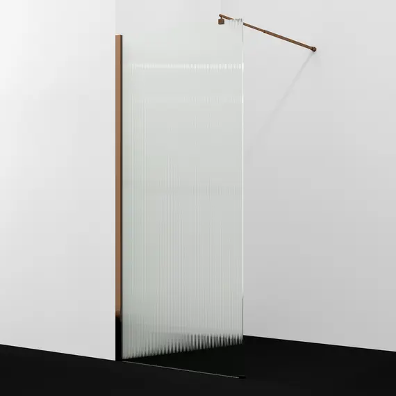 Душевая перегородка WasserKRAFT Rur 30W RG-FL ребристое/розовое золото