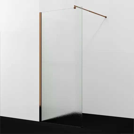 Душевая перегородка WasserKRAFT Rur 30W RG-TXG рифленое/розовое золото