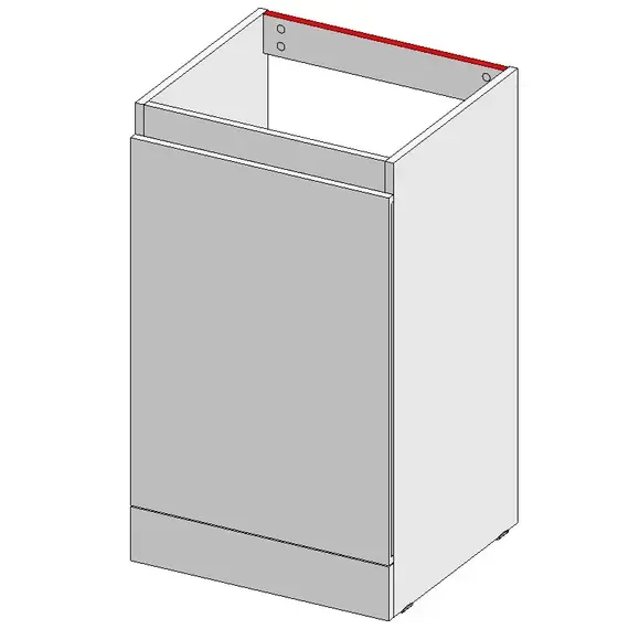 Тумба напольная "БАТЛЕР" (1 ящ.) с раковиной ASTI 50 Люкс антискрейтч серый PLUS