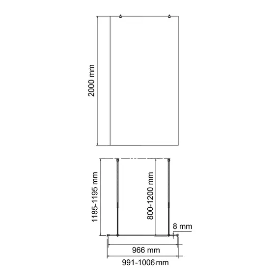 Душевая перегородка WasserKRAFT Rur 30W GR-FL ребристое/графит