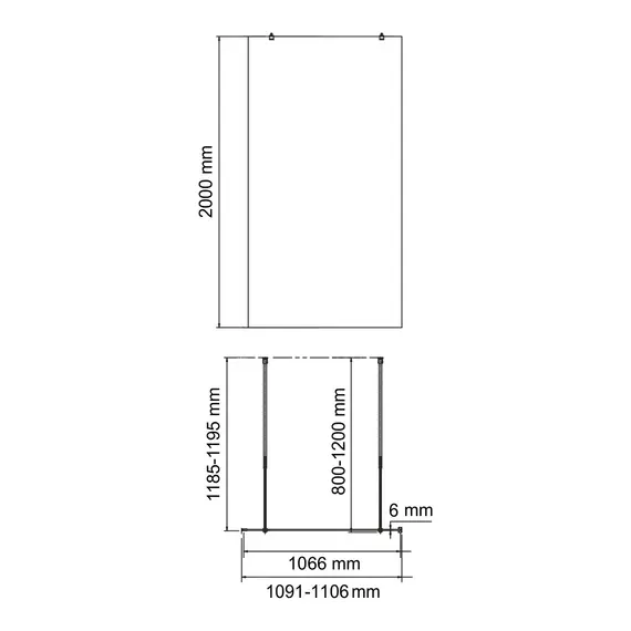 Душевая перегородка WasserKRAFT Rur 30W PG-TXG рифленое/глянц.золото