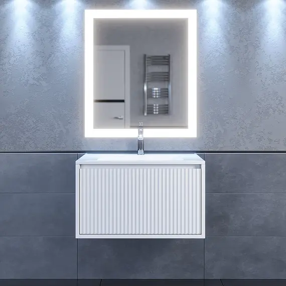 Тумба подвесная  Uperwood Next Premium  белая, 1/2 ящика