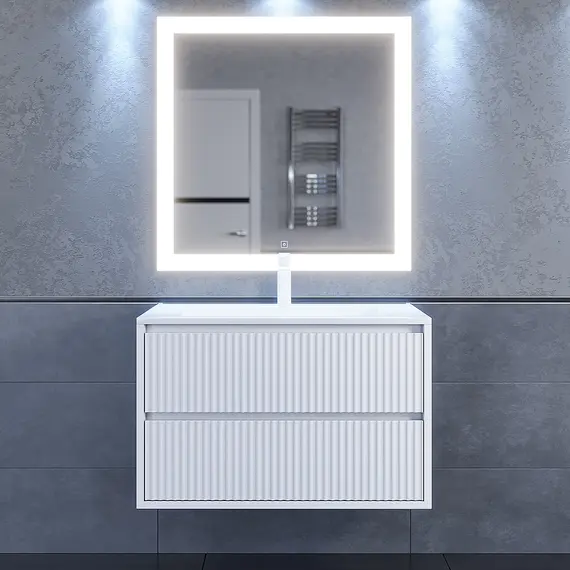 Тумба подвесная  Uperwood Next Premium  белая, 1/2 ящика