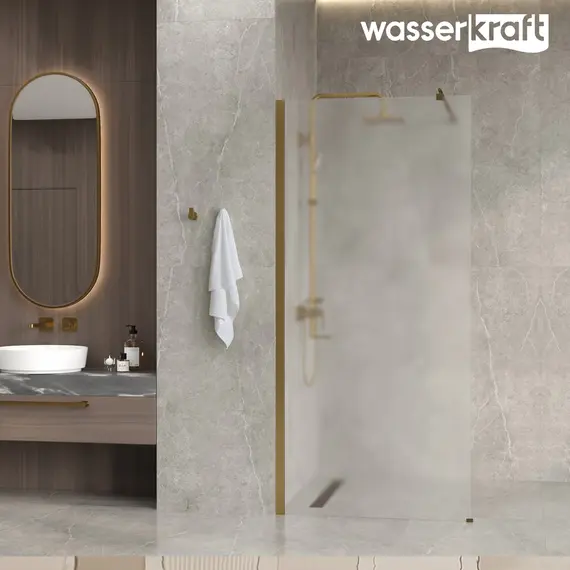 Душевая перегородка WasserKRAFT Rur 30W BG-MG матовое/матовое золото
