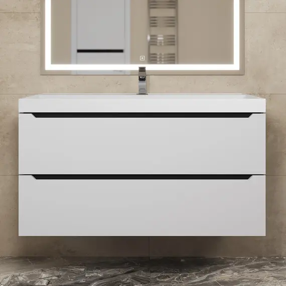 Тумба подвесная Uperwood Tanos белая/графит