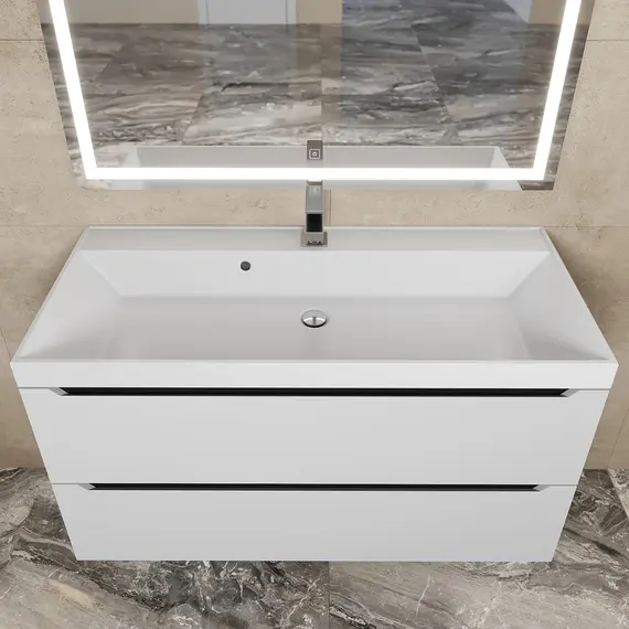 Тумба подвесная Uperwood Tanos белая/графит