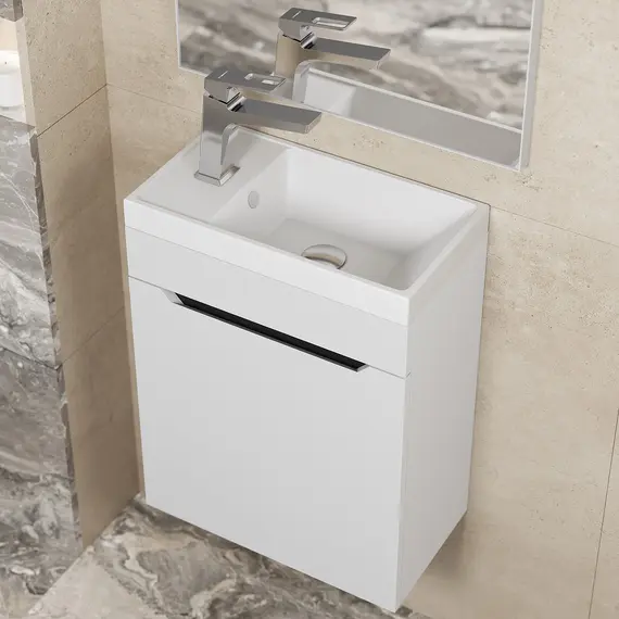 Тумба подвесная Uperwood Tanos 40 белая/графит