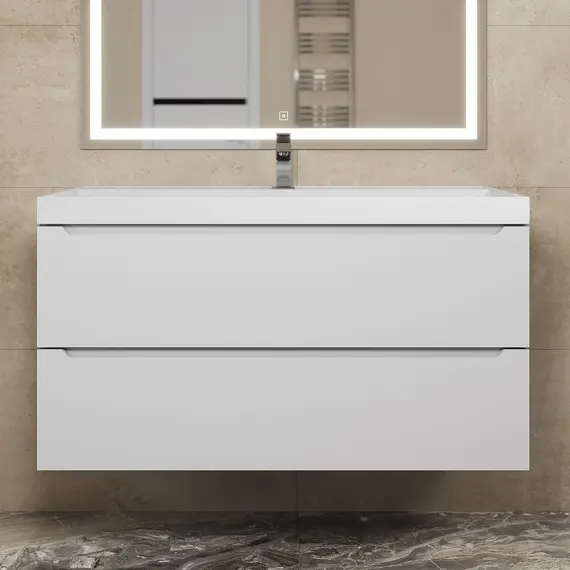 Тумба подвесная Uperwood Tanos белая матовая