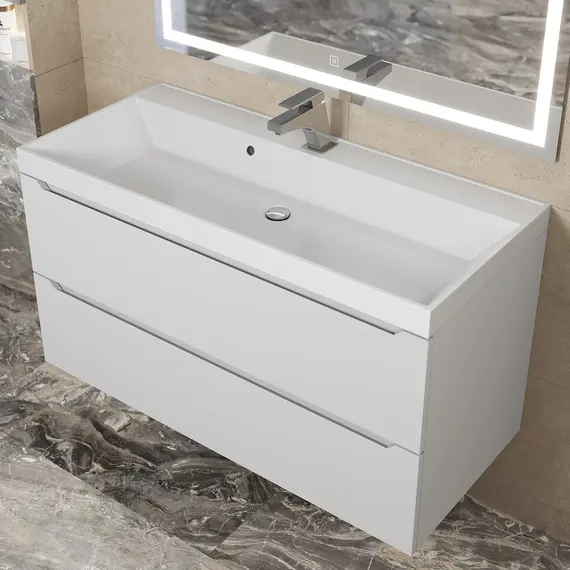 Тумба подвесная Uperwood Tanos белая матовая