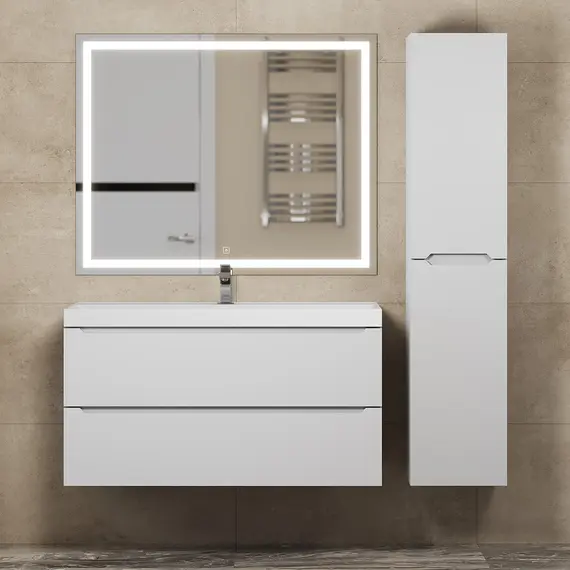 Тумба подвесная Uperwood Tanos белая матовая