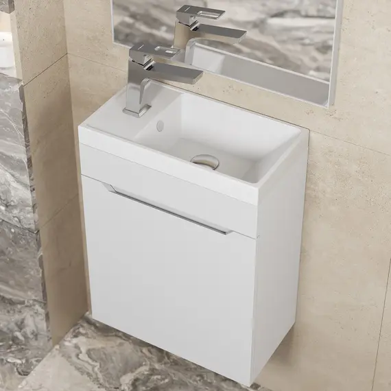 Тумба подвесная Uperwood Tanos 40 белая матовая