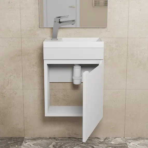 Тумба подвесная Uperwood Tanos 40 белая матовая