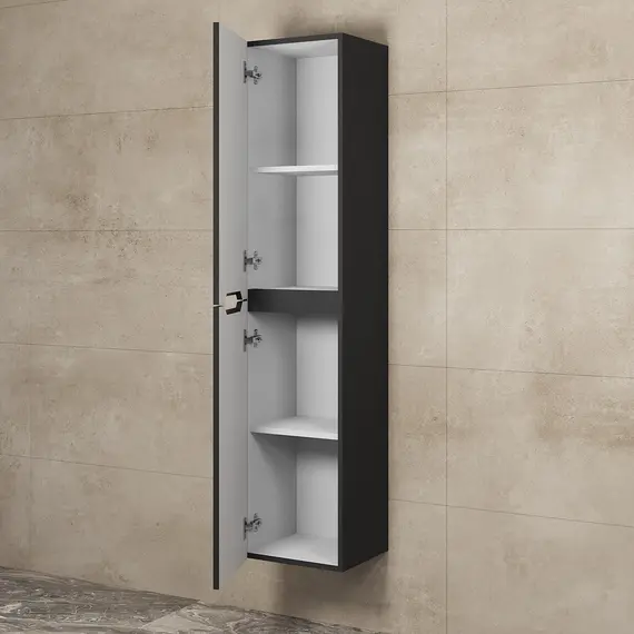 Шкаф-пенал подвесной Uperwood Tanos  33х150 см,  универсальный, черный