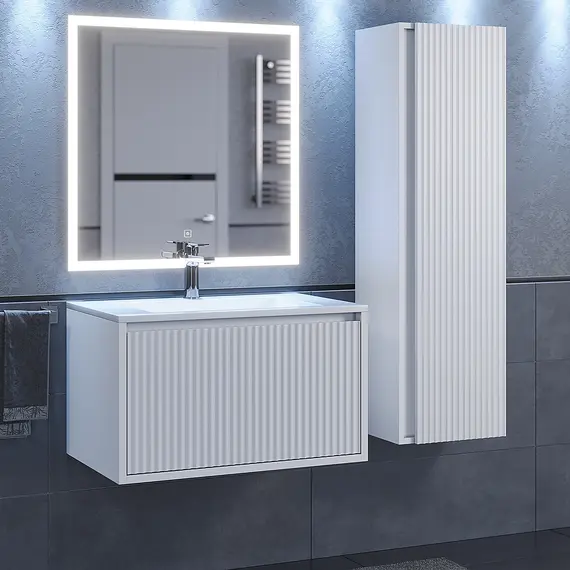 Тумба подвесная  Uperwood Next Premium  белая, 1/2 ящика